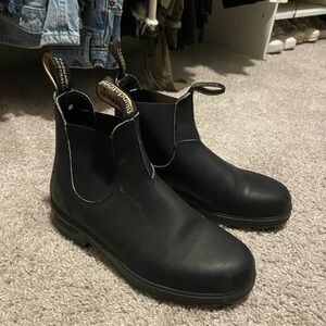 Blundstone black leather booties. Barely worn because my foot grew.